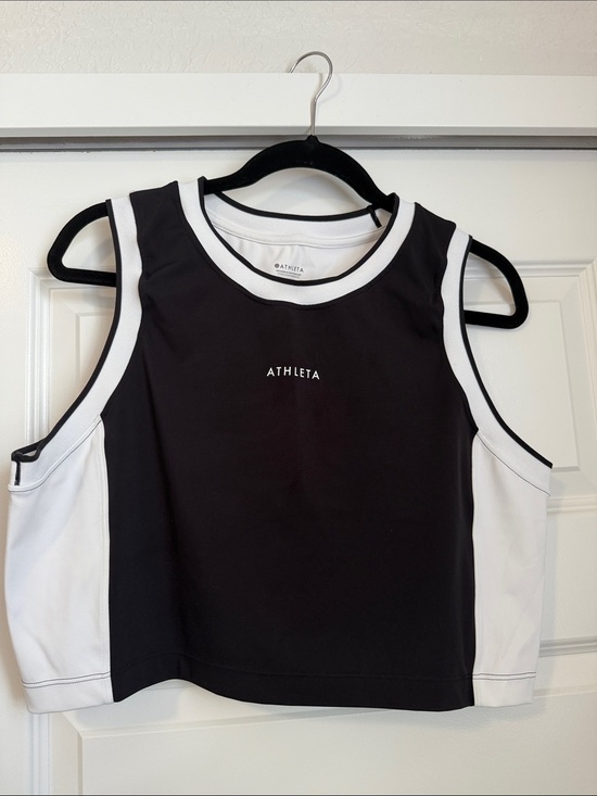 Athleta Tops - Athleta Black and White Colorblock Crop Tank